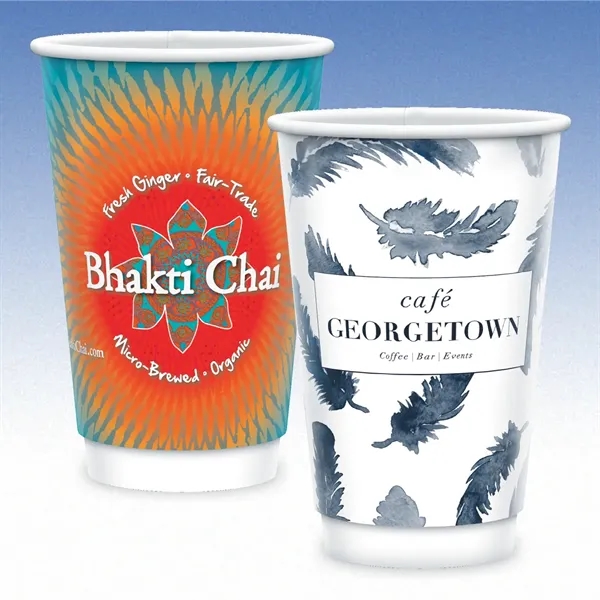 16 oz-Vx2® Matte Double Wall Insulated Paper Cup with Hi-Definition Full-Color... from ASI 49716 Digispec & CounterPoint