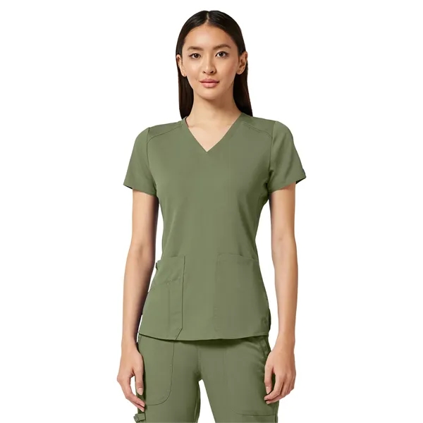 Med Couture Touch Women's V-Neck Shirttail Top... from ASI 86018 Scrub Authority