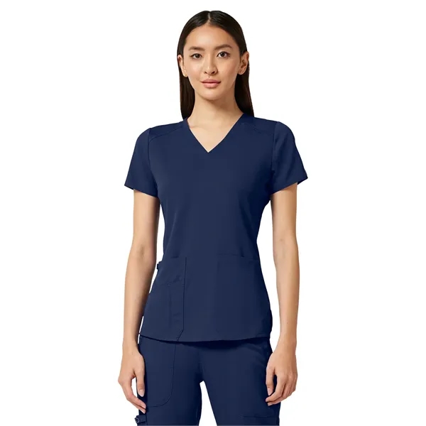 Med Couture Touch Women's V-Neck Shirttail Top... from ASI 86018 Scrub Authority