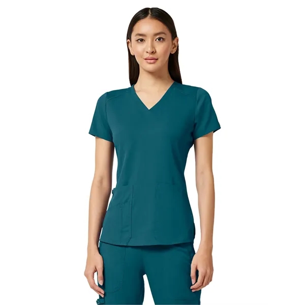 Med Couture Touch Women's V-Neck Shirttail Top... from ASI 86018 Scrub Authority