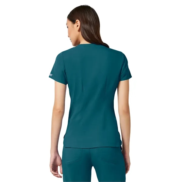 Med Couture Touch Women's V-Neck Shirttail Top... from ASI 86018 Scrub Authority