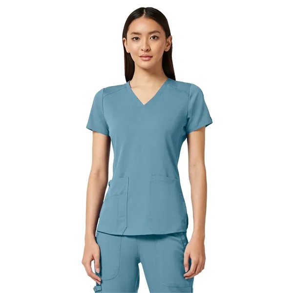 Med Couture Touch Women's V-Neck Shirttail Top... from ASI 86018 Scrub Authority