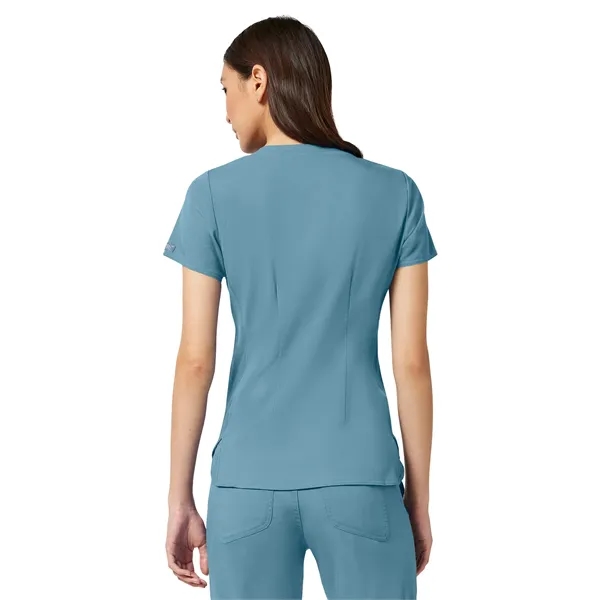 Med Couture Touch Women's V-Neck Shirttail Top... from ASI 86018 Scrub Authority