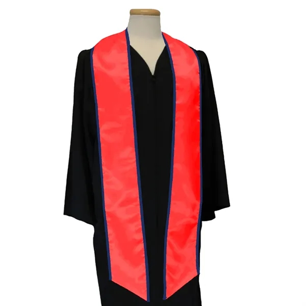 Item #GSTOBE-84-C RN Red 84" Graduation Stole With Navy Binding