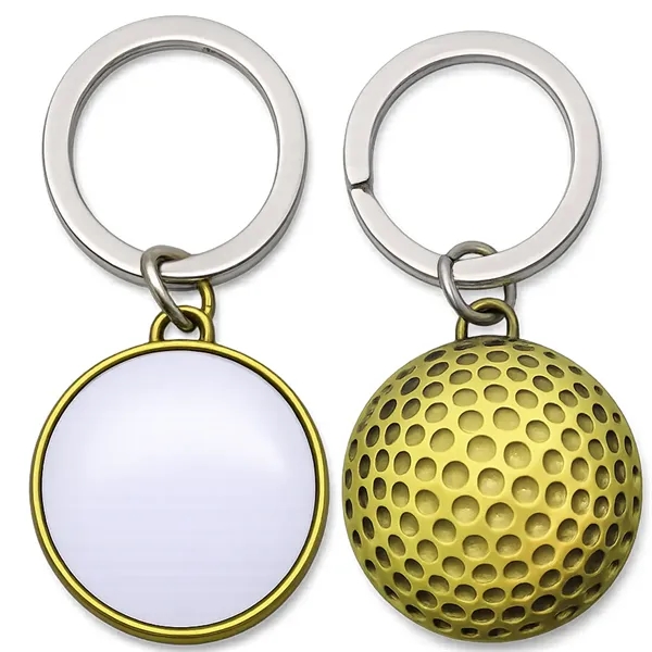 Classic golf ball keychain in brass, white, or silver, perfect for... from ASI 38120 Ball Pro / Diversified Quality Kitchenware