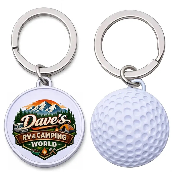Classic golf ball keychain in brass, white, or silver, perfect for... from ASI 38120 Ball Pro / Diversified Quality Kitchenware