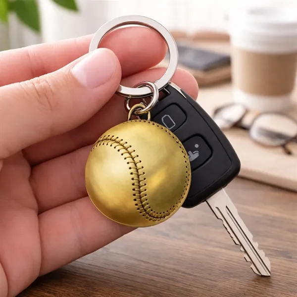 Classic baseball keychain in brass or silver, perfect for tournaments, giveaways,... from ASI 38120 Ball Pro / Diversified Quality Kitchenware