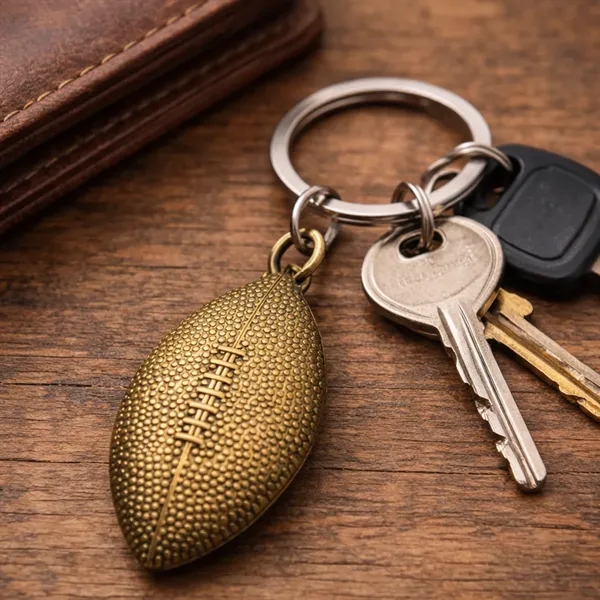 Classic footbal keychain in brass, brown, or silver, perfect for teams,... from ASI 38120 Ball Pro / Diversified Quality Kitchenware