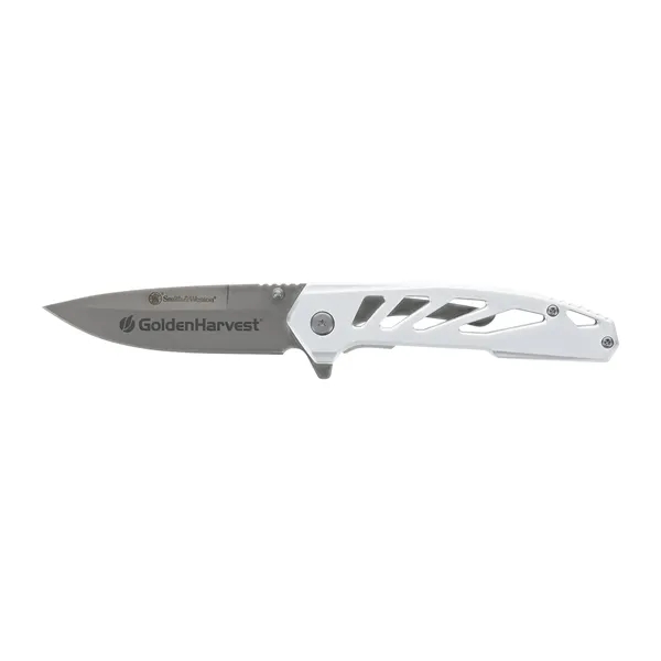 Smith & Wesson® knife that's sleek and lightweight with a finger... from ASI 46170 Compass Industries Inc