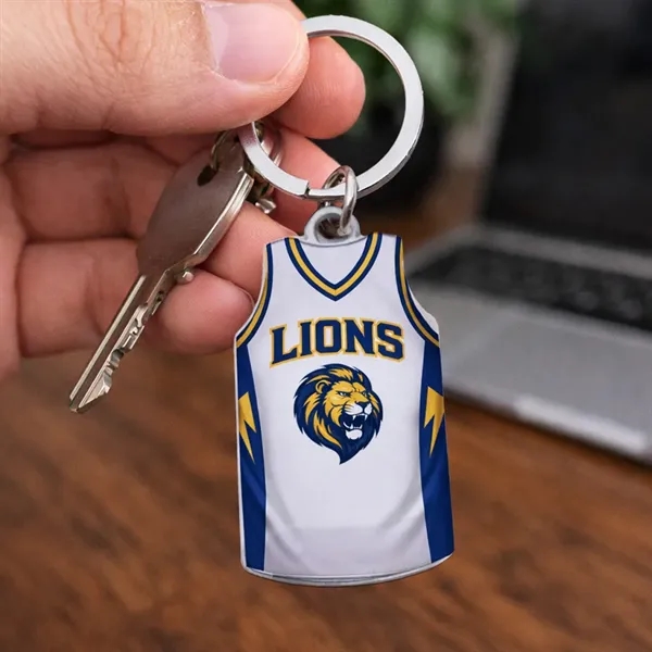 Classic jersey shaped keychain perfect for teams, giveaways, and branding.... from ASI 38120 Ball Pro / Diversified Quality Kitchenware