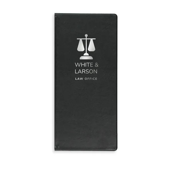 Executive vinyl business card holder measuring 10"H x 4.5"W closed with... from ASI 54040 Fey Promo