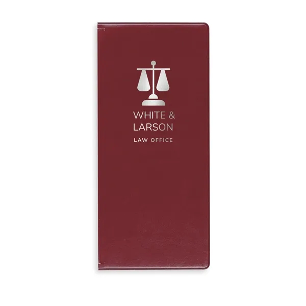 Executive vinyl business card holder measuring 10"H x 4.5"W closed with... from ASI 54040 Fey Promo