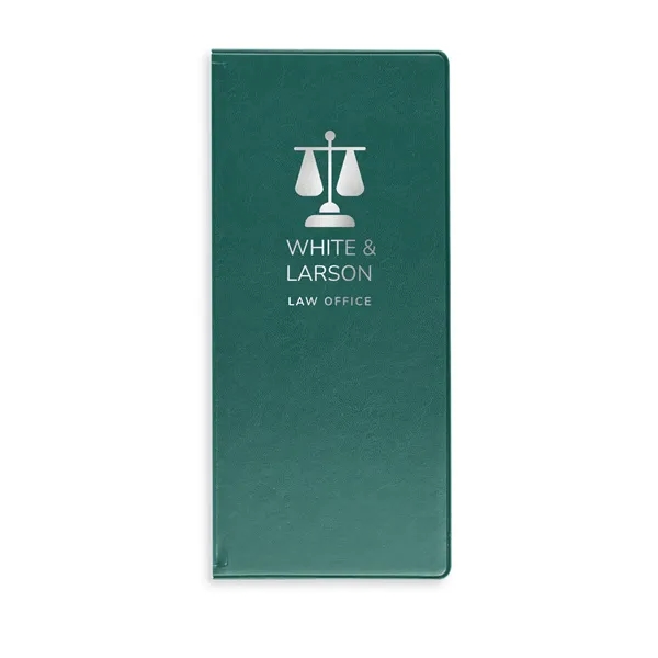 Executive vinyl business card holder measuring 10"H x 4.5"W closed with... from ASI 54040 Fey Promo