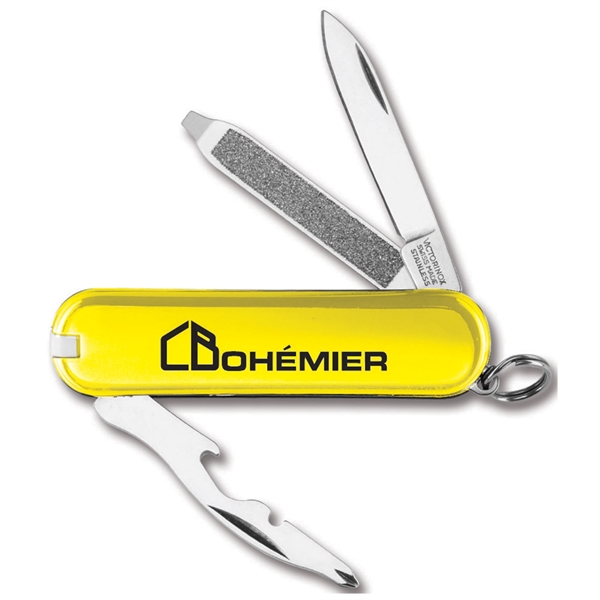 Knife with 2 1/4" handle, nail file, bottle opener, tweezers, wire... from ASI 46170 Compass Industries Inc