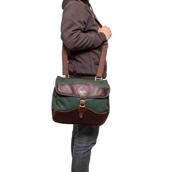 USA Made Satchel Bag made from durable 15-ounce canvas and leather... from ASI 46170 Compass Industries Inc