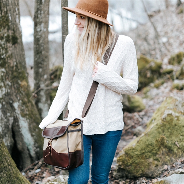 USA Made Satchel Bag made from durable 15-ounce canvas and leather... from ASI 46170 Compass Industries Inc