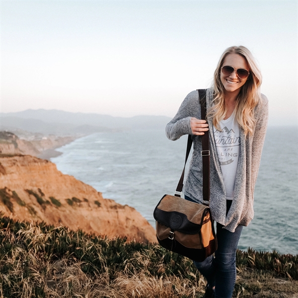 USA Made Satchel Bag made from durable 15-ounce canvas and leather... from ASI 46170 Compass Industries Inc