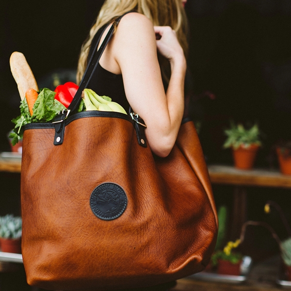 USA Made Bison Leather Tote Bag made from genuine bison leather... from ASI 46170 Compass Industries Inc