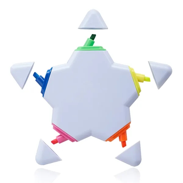 5 color star shape highlighter with 1 color silkscreen imprint on... from ASI 37218 Athena Promo (tm)