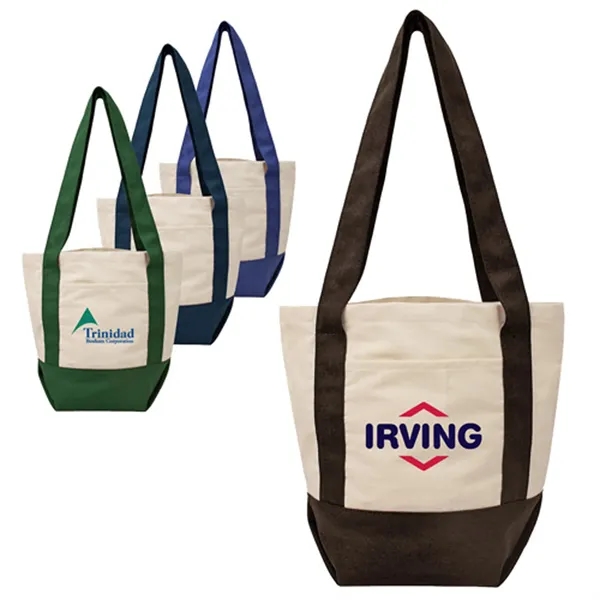 2-tone cotton canvas boat tote with front pocket.... from ASI 37455 Atteff International Inc
