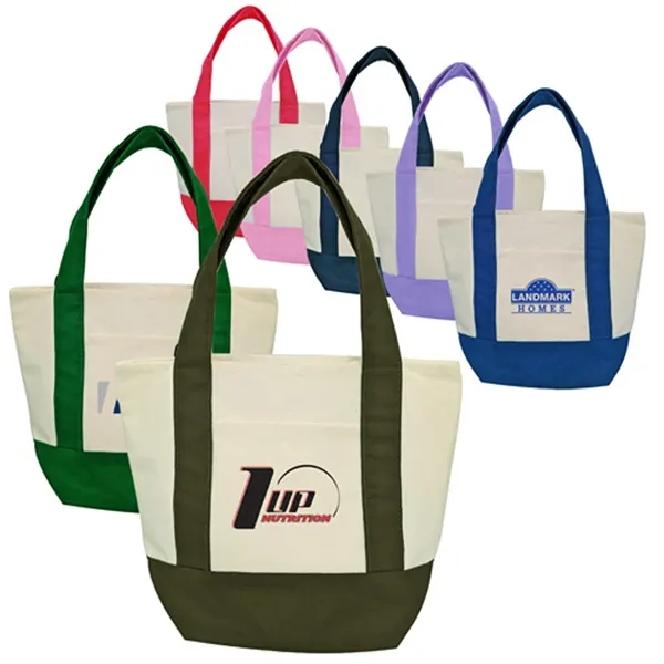 14 Oz 2-tone poly-cotton boat tote with front pocket.... from ASI 37455 Atteff International Inc
