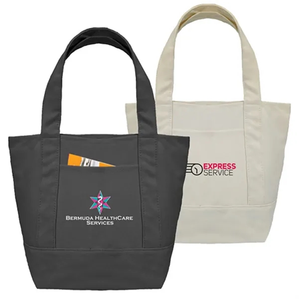 14 Oz solid poly-cotton boat tote with front pocket.... from ASI 37455 Atteff International Inc