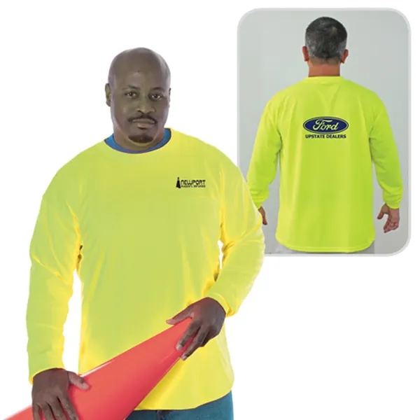 Hi-viz mesh safety t-shirt with chest pocket.... from ASI 37455 Atteff International Inc