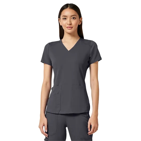 Med Couture Touch Women's V-Neck Shirttail Top... from ASI 86018 Scrub Authority