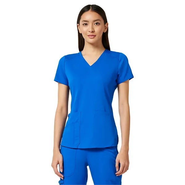 Med Couture Touch Women's V-Neck Shirttail Top... from ASI 86018 Scrub Authority