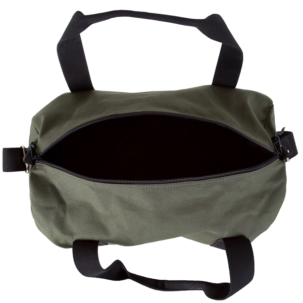 USA Made Round Duffel constructed of durable 15-ounce canvas with a... from ASI 46170 Compass Industries Inc