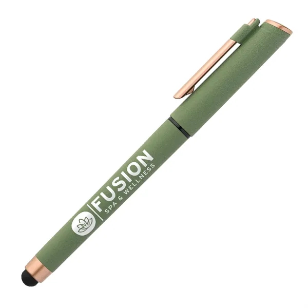 The Memphis Rose Gold Plastic Gel Pen features a stone-finish ABS... from ASI 62088 IDProductsource