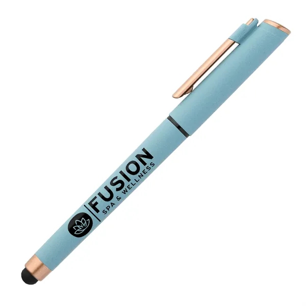 The Memphis Rose Gold Plastic Gel Pen features a stone-finish ABS... from ASI 62088 IDProductsource