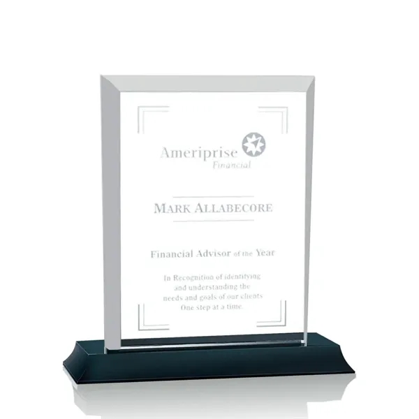 Starfire rectangular shape award on a black Bartlett base.... from ASI 84592 St Regis Group / St Regis