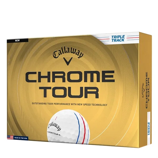Callaway Chrome Tour Triple Track golf balls; Box contains 12 white... from ASI 38120 Ball Pro / Diversified Quality Kitchenware