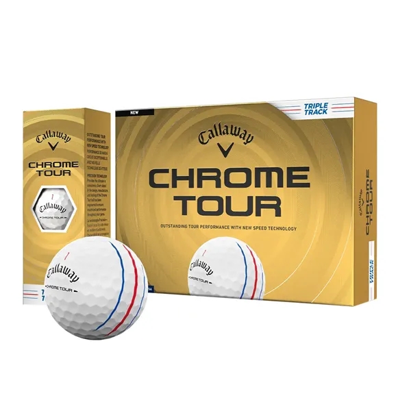 Callaway Chrome Tour Triple Track golf balls; Box contains 12 white... from ASI 38120 Ball Pro / Diversified Quality Kitchenware
