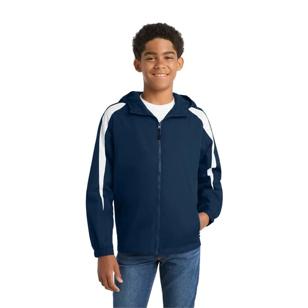 Sport-Tek Youth Fleece-Lined Colorblock Jacket.... from ASI 84863 SanMar