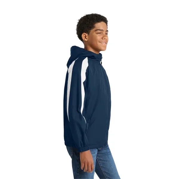 Sport-Tek Youth Fleece-Lined Colorblock Jacket.... from ASI 84863 SanMar