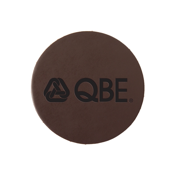 USA Made Leather Coasters with a custom debossed logos.... from ASI 46170 Compass Industries Inc