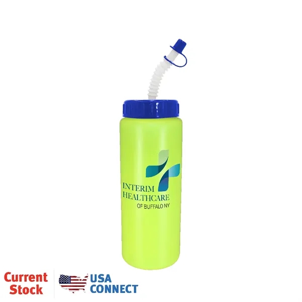 32oz. Sports Bottle With Flexible Straw, Full Color Digital... from ASI 30270 Aakron Line