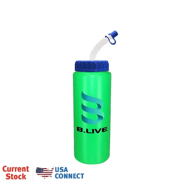 32oz. Sports Bottle With Flexible Straw, Full Color Digital... from ASI 30270 Aakron Line