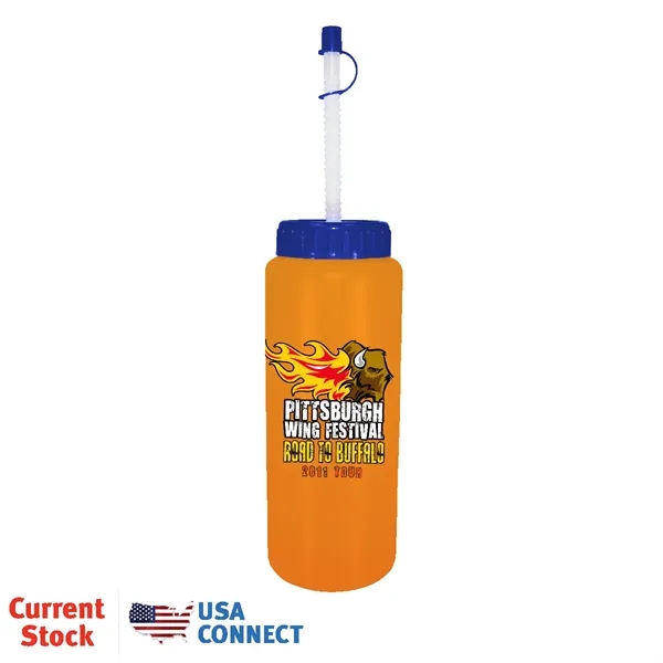 32oz. Sports Bottle With Flexible Straw, Full Color Digital... from ASI 30270 Aakron Line