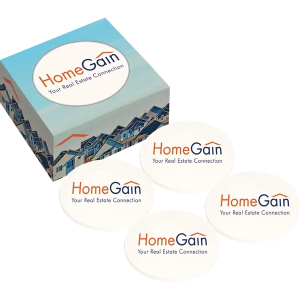 4 1/4" x 1/4" ceramic coaster set with full-color box and... from ASI 54100 Fields Manufacturing Inc / TargetLine®
