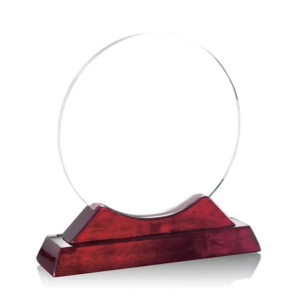 Round starfire award with an elegant piano finished rosewood base.... from ASI 84592 St Regis Group / St Regis