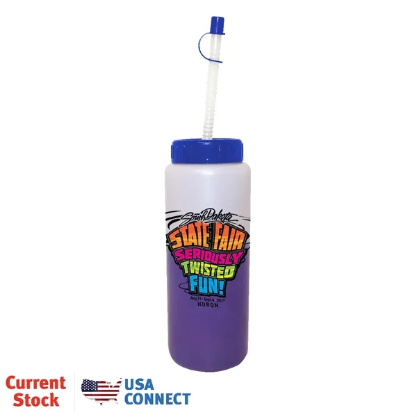 Mood™ 32 oz. Sports Bottle With Flexible Straw, Full Color... from ASI 30270 Aakron Line
