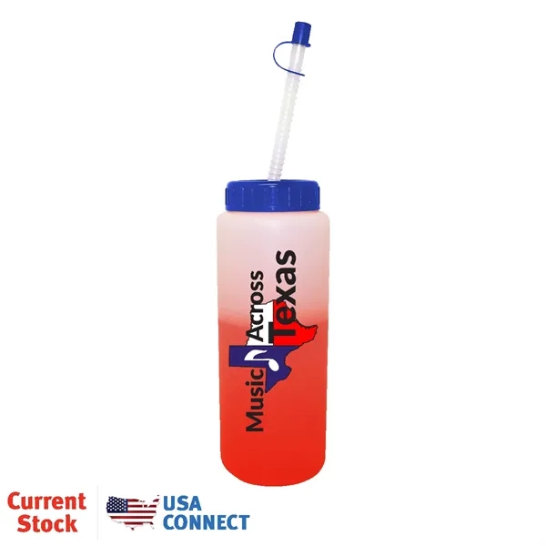 Mood™ 32 oz. Sports Bottle With Flexible Straw, Full Color... from ASI 30270 Aakron Line