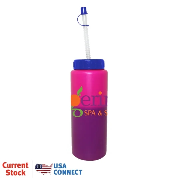Mood™ 32 oz. Sports Bottle With Flexible Straw, Full Color... from ASI 30270 Aakron Line