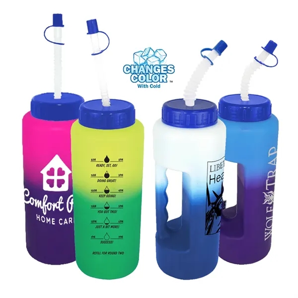 Mood™ 32 oz. Grip Bottle with Flexible Straw... from ASI 30270 Aakron Line