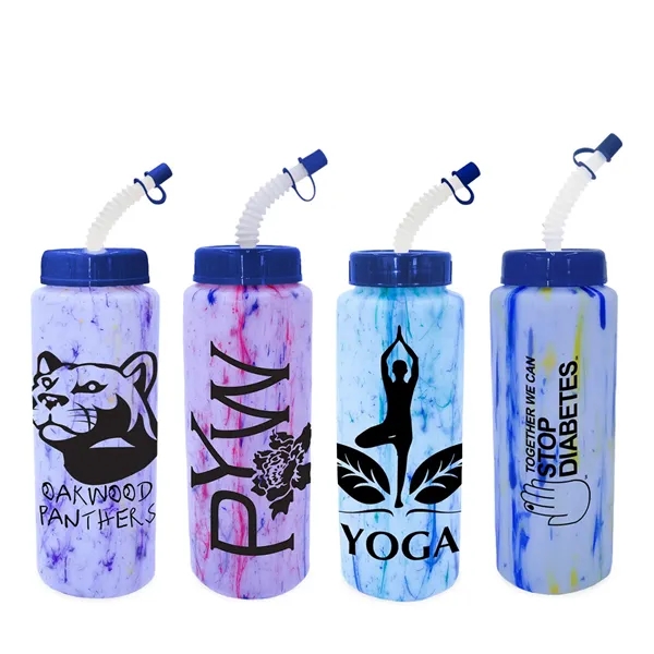 32 oz. Confetti Sports Bottle with Flexible Straw..... from ASI 30270 Aakron Line