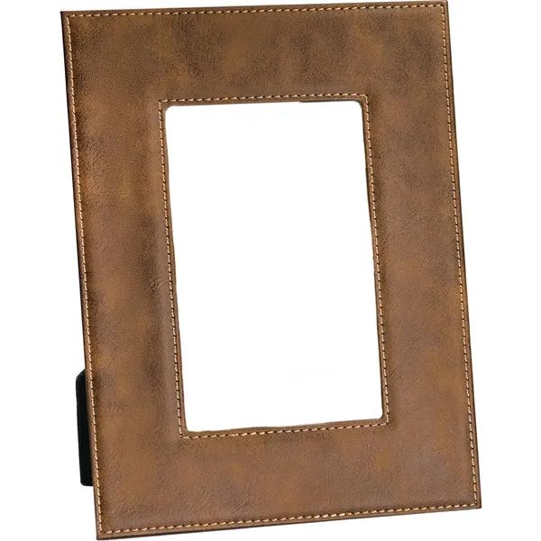 6 3/4" x 8 3/4" x 3/8" rustic leatherette photo frame... from ASI 74601 Calico