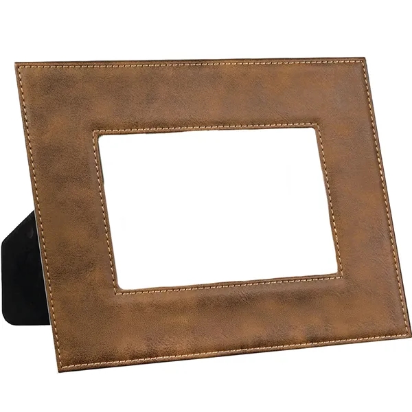 6 3/4" x 8 3/4" x 3/8" rustic leatherette photo frame... from ASI 74601 Calico
